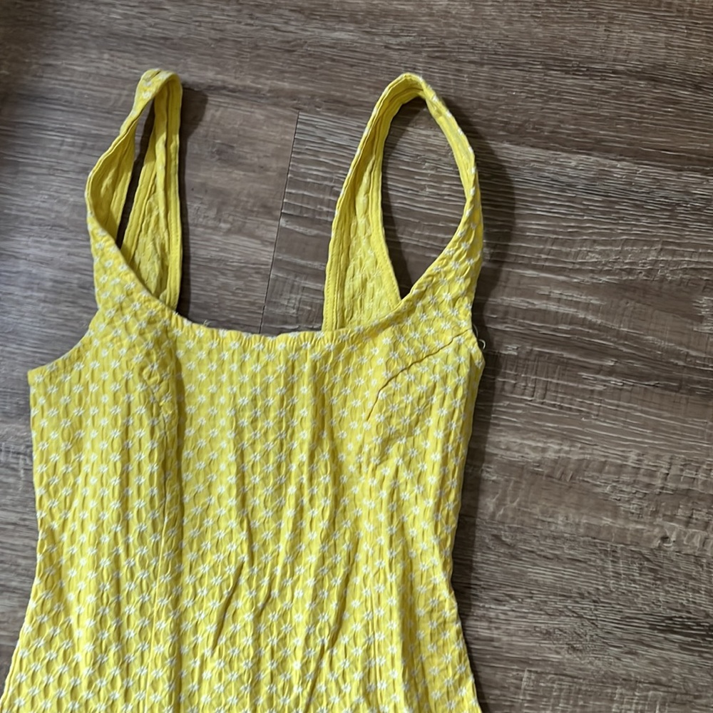 90s Urban Outfitters Yellow Plaid Button Dress main image 1